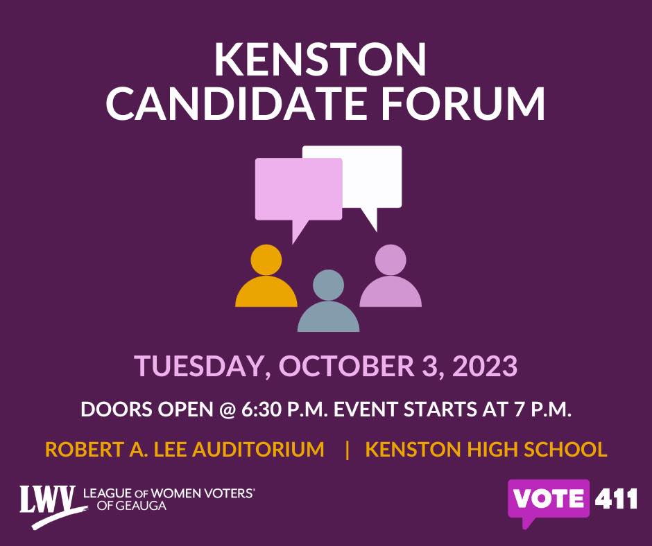 Kenston Candidate Forum (includes CFESD candidates)